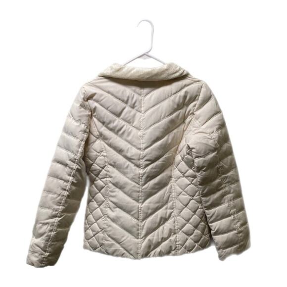 C10 Nine West Women's Ivory Puffer Jacket Coat, Small, Pre-owned - Picture 2 of 7
